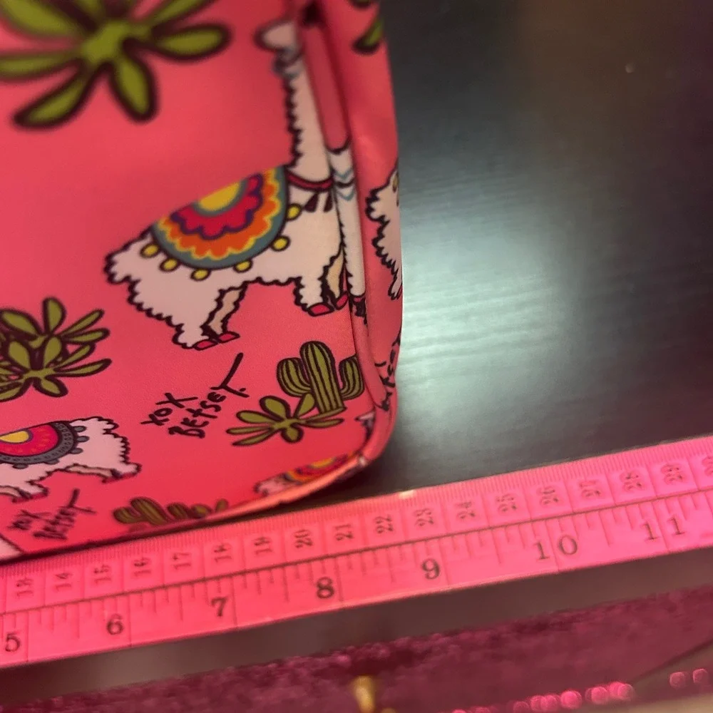 Betsey Johnson Llama Cactus Pink Insulated Crossbody Lunch Bag 9